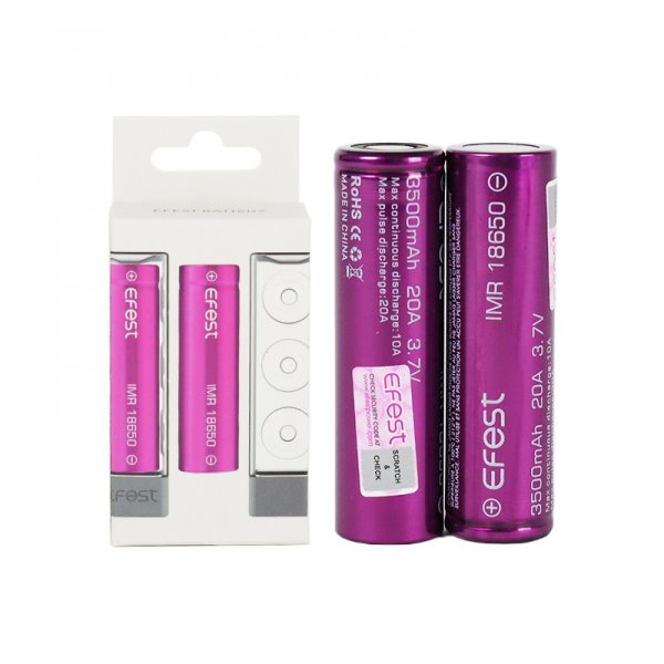 Accu IMR 18650 3500mAh 20A flat top (2pcs) - Efest
