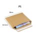 P1 - Brown microflute cardboard pouch with adhesive closure (10pcs)