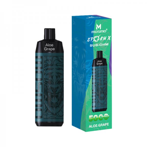 Cloud Chasing 5000 Puff Aloe Grape 0mg Storm X Mosmo
