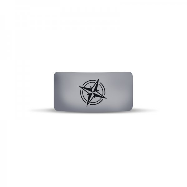 Vape Band Gris Logo Boussole 22 à 26mm (10PCS)