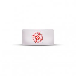 Vape Band White Logo Compass 22 to 26mm