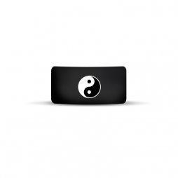 Vape Band Noir Logo Ying-Yang 22 à 26mm