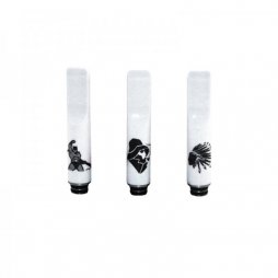 (E020) - Drip Tip 510 long plat en céramique