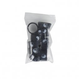 Vape Band Black Ying-Yang Logo 22 to 26mm
