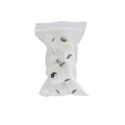 Vape Band White Ying-Yang Logo 22 to 26mm