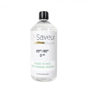 Base 20PG / 80VG 500ml / 1L - e-Saveur