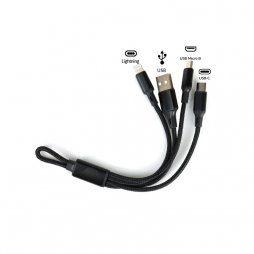 Key Chain With Three Data Cables