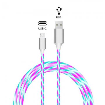 Câble Charge Rapide USB-A Vers USB-C Lumineux