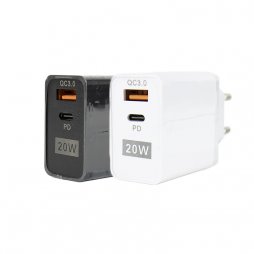 Adaptater Wall/USB & USB Type-C 20W 5V Fast Charge 3.0 - BK383