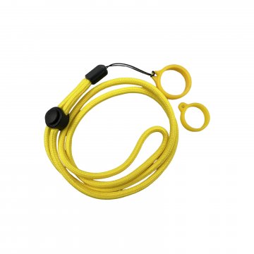Adjustable Lanyard With Silicone Ring Yellow (1pcs)