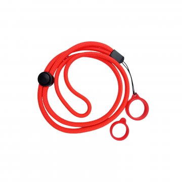 Adjustable Lanyard With Silicone Ring Red (1pcs)