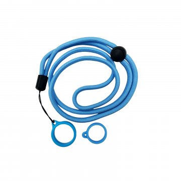 Adjustable Lanyard With Silicone Ring Blue (1pcs)