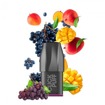 Cartridge Click & Puff 20mg Mango Grape (1pcs) - X-Bar