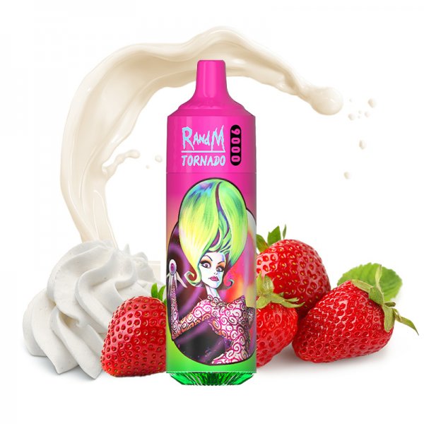 Tornado 9000 0mg 600mAh Strawberry Cream - Fumot