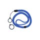 Round Adjustable Lanyard With 2 Silicone Rings Blue + White (1pcs)