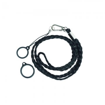 Lanière Weave Avec 2 Anneaux Silicone Black (1pcs)