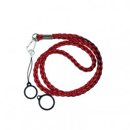 Weave Lanyard With 2 Silicone Rings Red (1pcs)