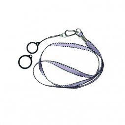 Flat Lanyard With 2 Silicone Rings Purple (1pcs)