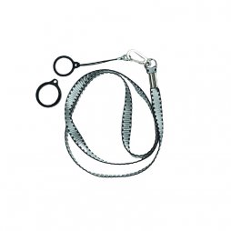 Flat Lanyard With 2 Silicone Rings Grey (1pcs)