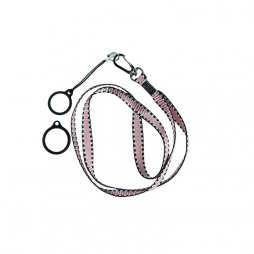 Flat Lanyard With 2 Silicone Rings Pink (1pcs)