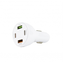Chargeur Rapide Voiture 4 Ports - BK362-2PD (Blanc)