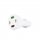 4-Port Car Fast Charger - BK362-2PD (White)