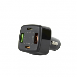 [Sample] 4-Port Car Fast Charger - BK365-2PD (Black)