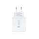 [Sample] 4-Port 3.1A 5V Fast Charge 3.0 Power to USB Adapter - BK385 (White)