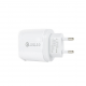 [Sample] 4-Port 3.1A 5V Fast Charge 3.0 Power to USB Adapter - BK385 (White)
