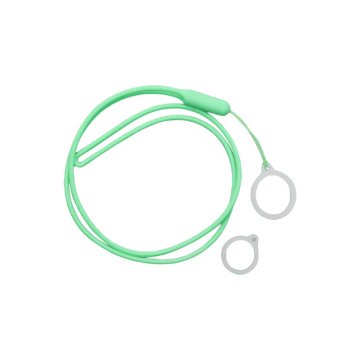 Adjustable Lanyard With Silicone Ring Pastel Green (1pcs)