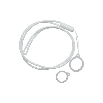 Adjustable Lanyard With Silicone Ring White (1pcs)