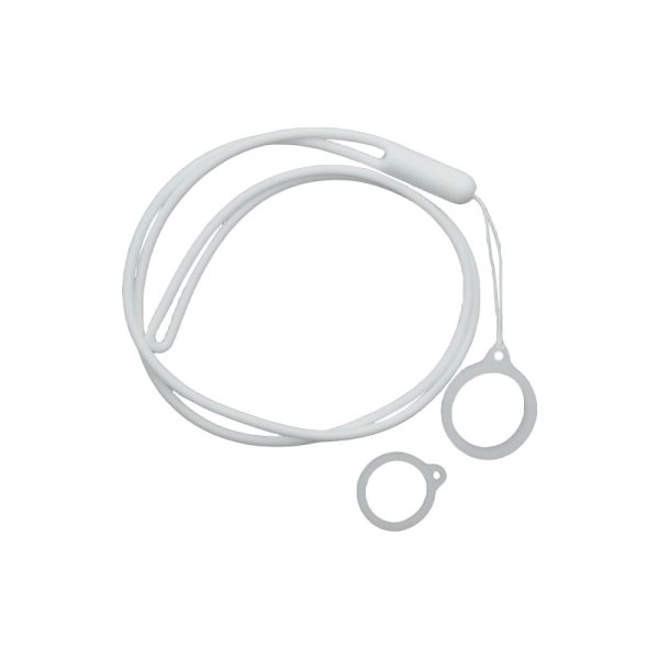 Lanière Réglable Avec Anneau Silicone White (1pc)
