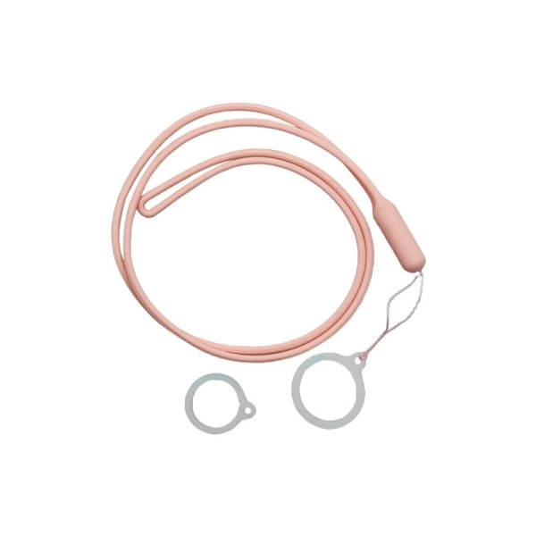 Adjustable Lanyard With Silicone Ring Pink (1pc)