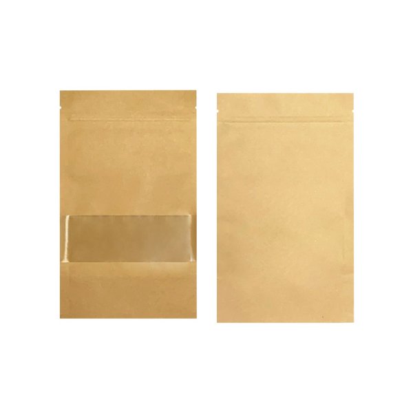 Pochettes en kraft zip plastique 9x14x3cm