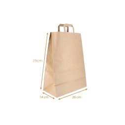 Bag Handles Kraft Brown 290 x 140 X 260mm  (50pcs) - SK3