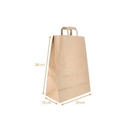 Bag Handles Kraft Brown 260 x 120 X 330mm  (50pcs) - SK3