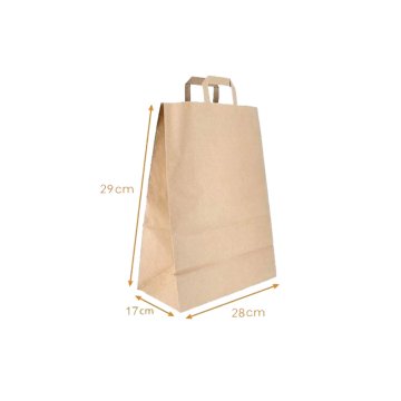 Bag Handles Kraft Brown 280 x 170 x 290mm  (50pcs) - SK2