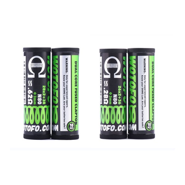 Dual Core Fused Clapton Coils 10pcs - Wotofo