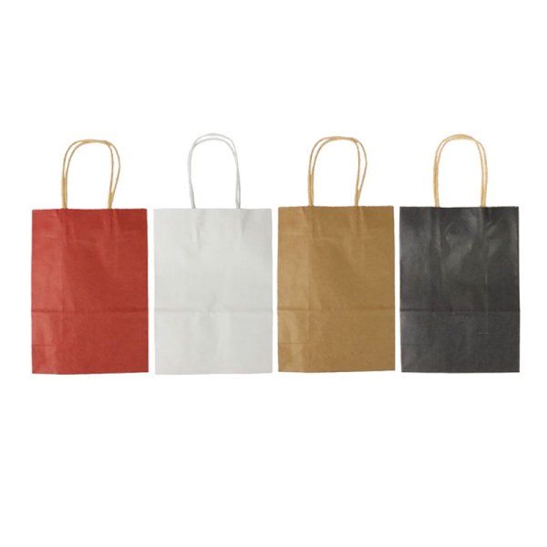 Sac Kraft poignées Torsadés Brun16x8x21(50pcs) S