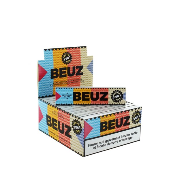 Rolling Papers White Slim + Tips (24pcs) - Beuz