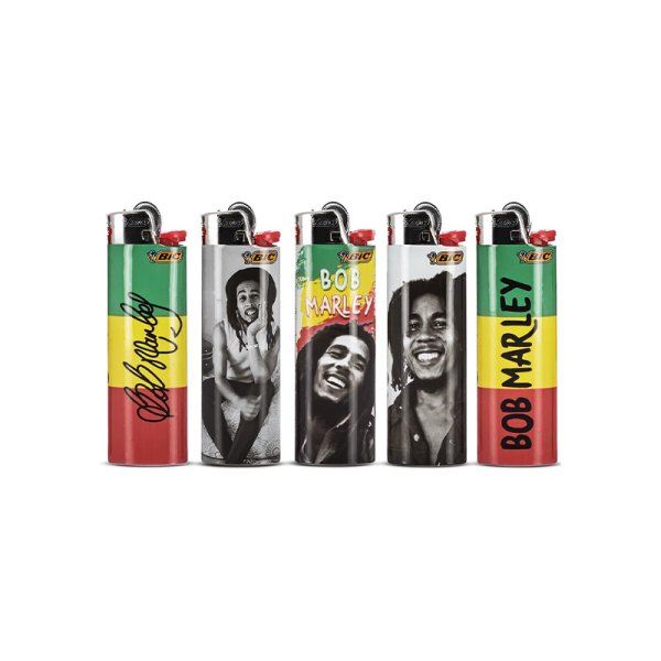 Bob Marley Pattern Mini Lighters (50pcs) - Bic