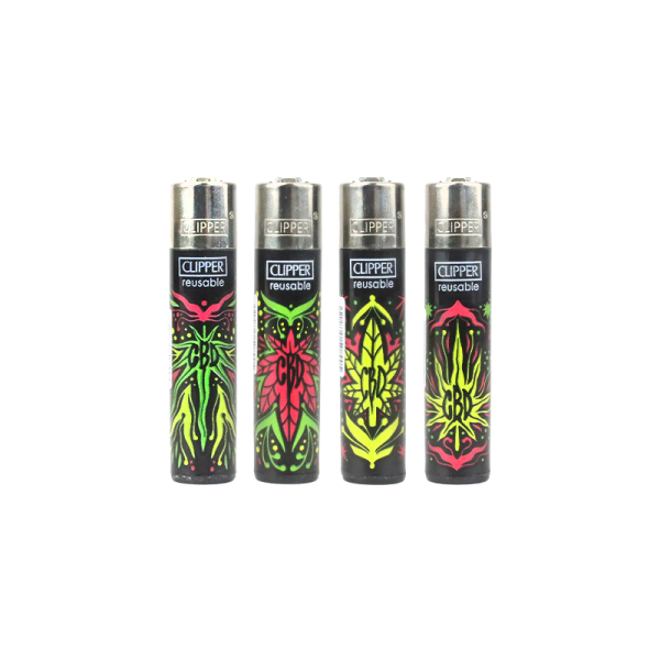 Vibe CBD Pattern Lighter (48pcs) - Clipper