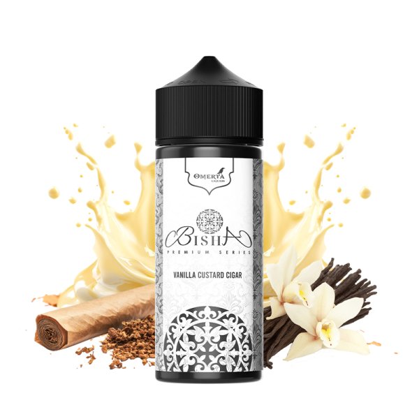 Vanilla Custard Cigar 0mg 100ml - Bisha by Omerta Liquids