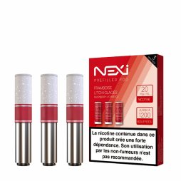 Cartouches Pré-remplies Nexi One Framboise Litchi Glacés 20mg 1.2ml (3pcs) - Aspire