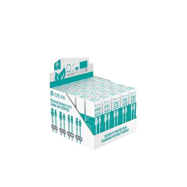  Eco-Friendly Charging Cable Set Implementation Pack (25pcs) - Kintone Series by DEVIA