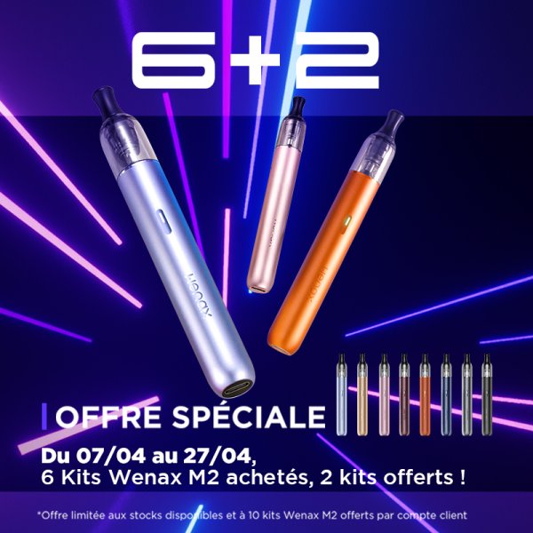 [Offre] 6+2 Pack Wenax M2 1200mAh - Geekvape