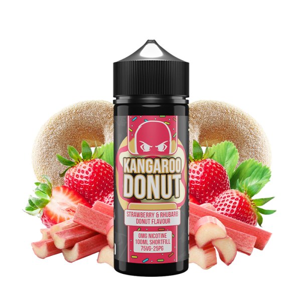 Strawberry & Rhubarb Donut 0mg 100ml - Kangaroo Donut by Cloud Thieves Co