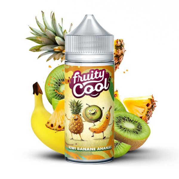  Kiwi Banane Ananas 0mg 100ml - Fruity Cool