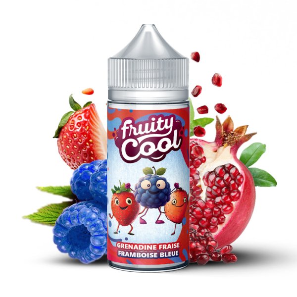 Grenadine Fraise Framboise Bleue 0mg 100ml - Fruity Cool