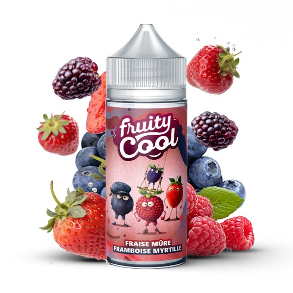 Fraises Mûres Framboises Myrtilles 0mg 100ml - Fruity Cool
